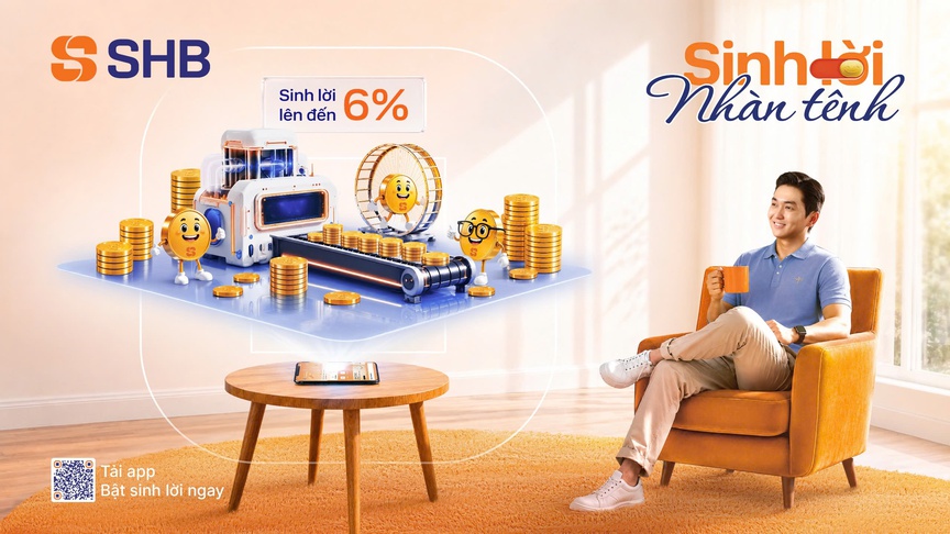 SHB SAHA ra mắt tính năng "Sinh lời nhàn tênh": Tự động sinh lời tới 6%/năm - Ảnh 1.