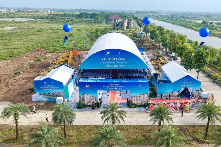 Sunshine Group khởi công Noble Rivera, bổ sung nguồn cung đô thị sinh thái quy mô lớn trên trục Tây Thăng Long - Ảnh 1.