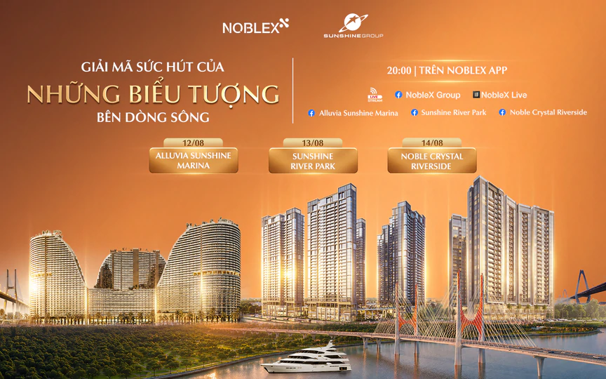 Ba “tọa độ vàng” bên sông của Sunshine Group lên sóng livestream tối 12-14/8, cùng quà tặng lên tới 500 triệu đồng - Ảnh 1.