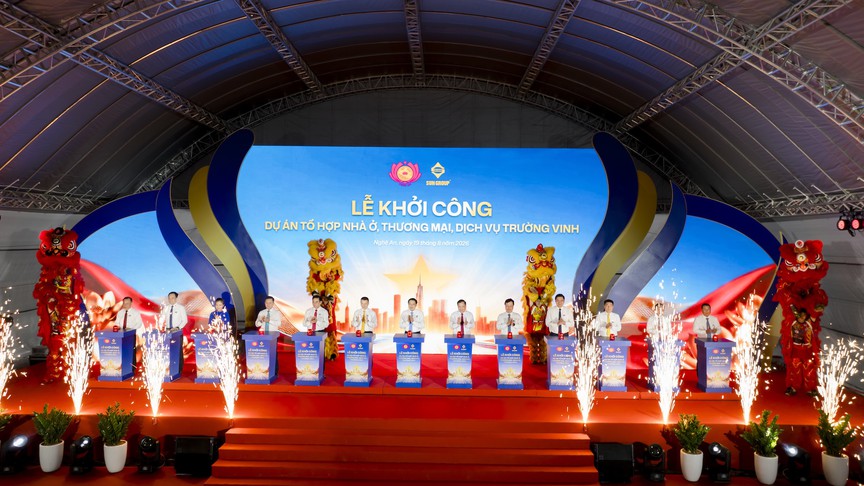 Khởi công tổ hợp nhà ở, thương mại dịch vụ gần 9.000 tỷ đồng do Sun Group đầu tư tại trung tâm Nghệ An - Ảnh 1.