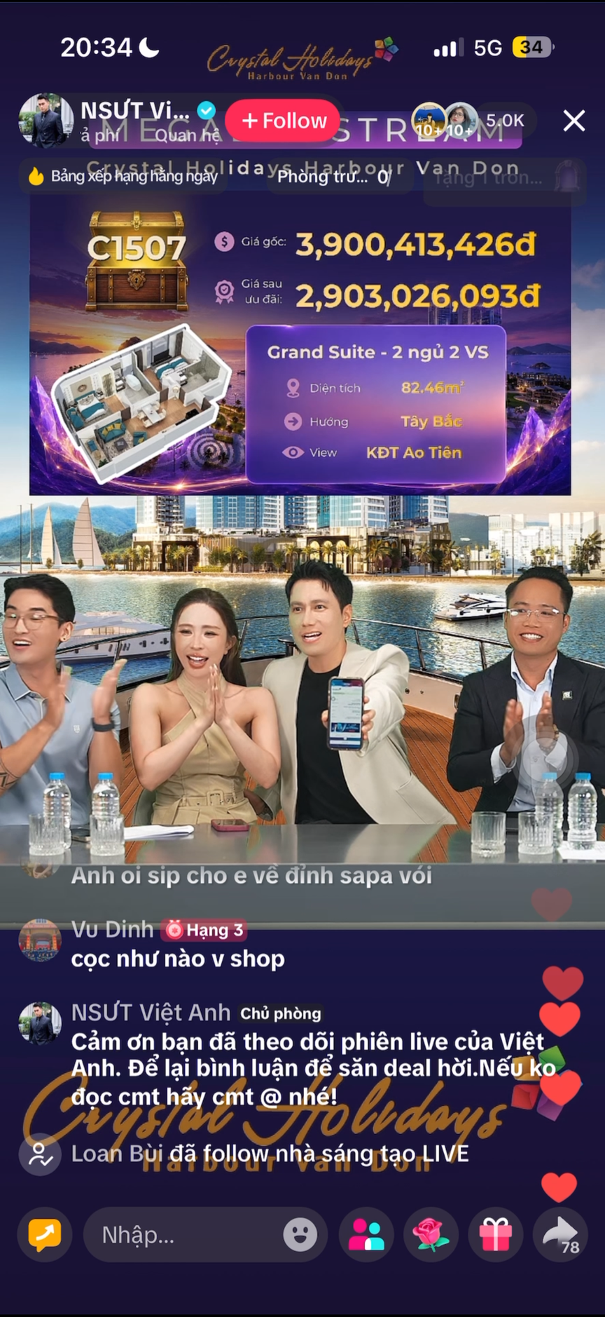 Mega livestream "Đón sóng Vân Đồn, săn tìm báu vật": Bùng nổ tương tác, hàng trăm khách hàng để lại thông tin quan tâm dự án- Ảnh 1.