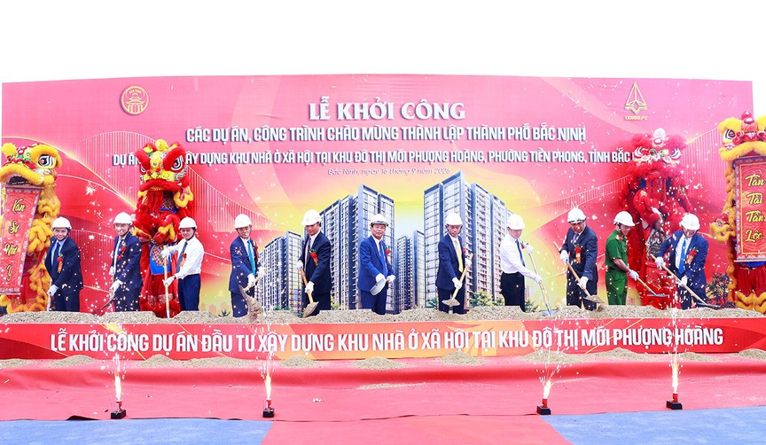 Bắc Ninh khởi công dự án nhà ở xã hội Phượng Hoàng - Ảnh 1.