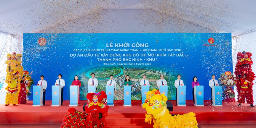 Vingroup khởi công Dự án Đầu tư xây dựng Khu đô thị mới phía Tây Bắc thành phố Bắc Ninh - Vinhomes King Park - Ảnh 1.