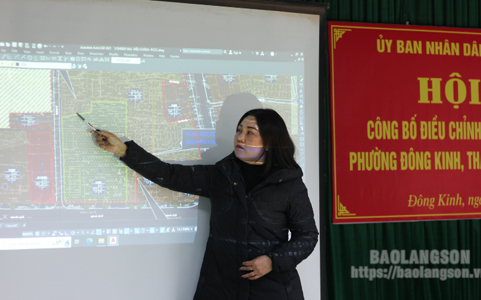 Công bố điều chỉnh cục bộ quy hoạch chi tiết phường Đông Kinh, thành phố Lạng Sơn tỷ lệ 1/500