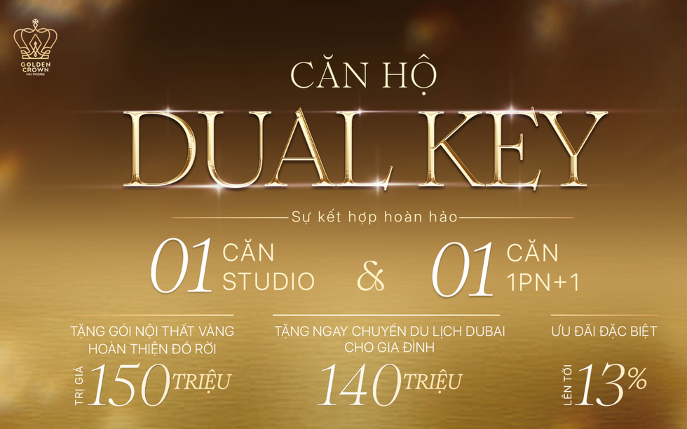 Nhân đôi cơ hội sinh lời với siêu phẩm căn hộ Dual Key tại Golden Crown Hai Phong