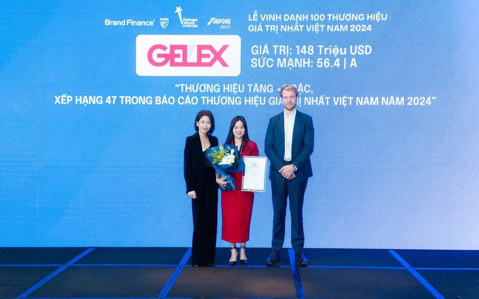 Giá trị thương hiệu GELEX tăng 55%