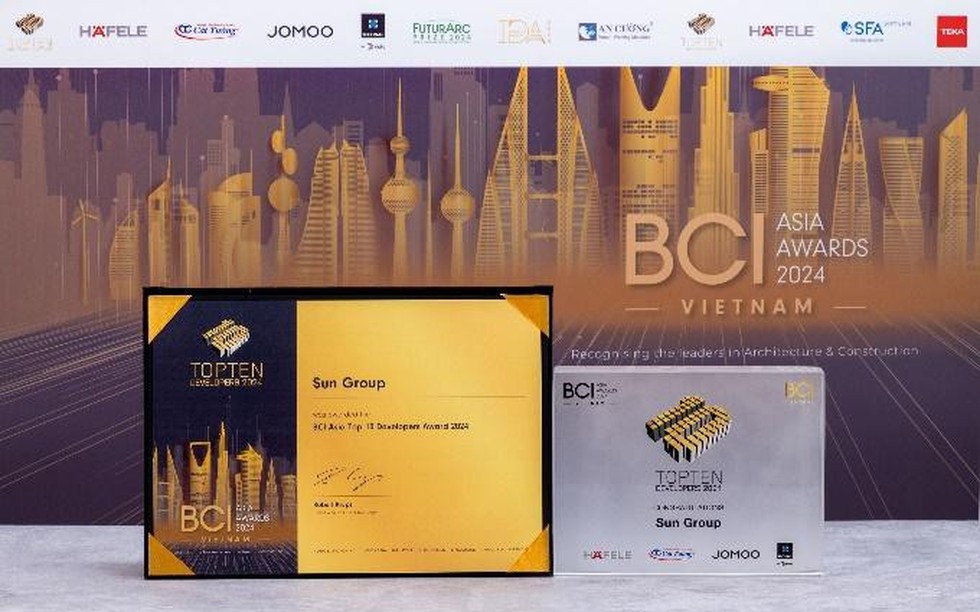 Giải thưởng danh giá BCI Asia Awards 2024 gọi tên Sun Group là “Chủ đầu tư hàng đầu Việt Nam”