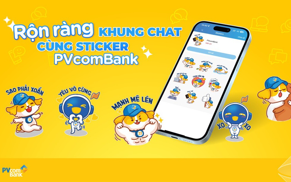 Gắn kết khách hàng thông qua sticker đại diện cho thương hiệu trên các nền tảng số