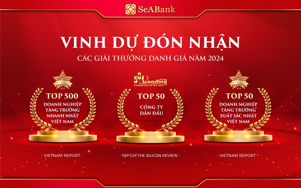 SeABank lần thứ 5 được vinh danh trong Top 500 doanh nghiệp tăng trưởng nhanh nhất Việt Nam