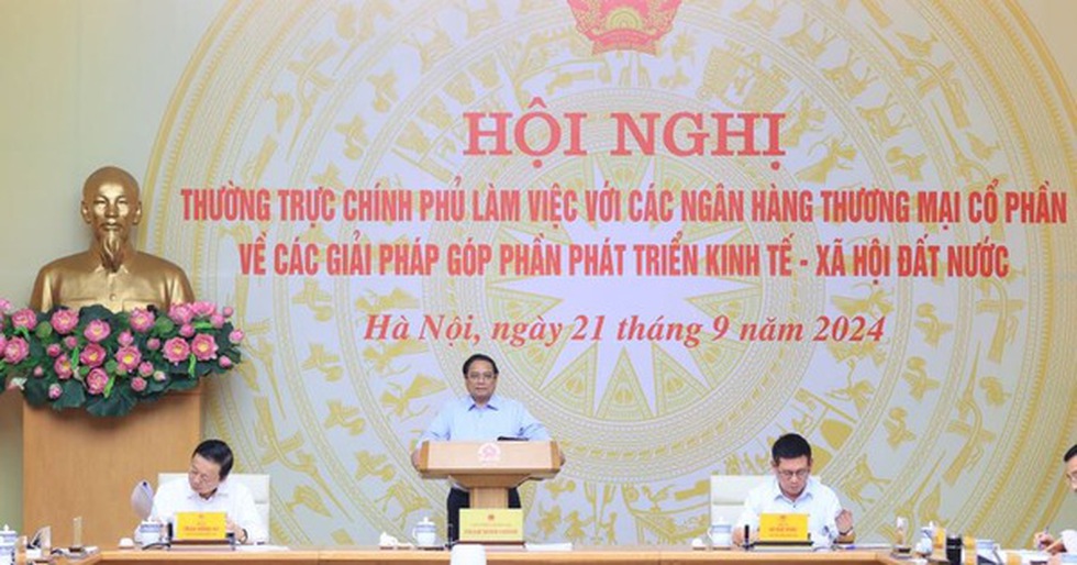 Thường trực Chính phủ làm việc với các ngân hàng thương mại cổ phần