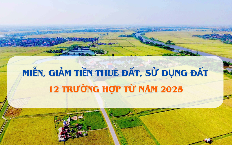 Từ bây giờ, 12 trường hợp này sẽ được miễn, giảm tiền sử dụng đất, thuê đất