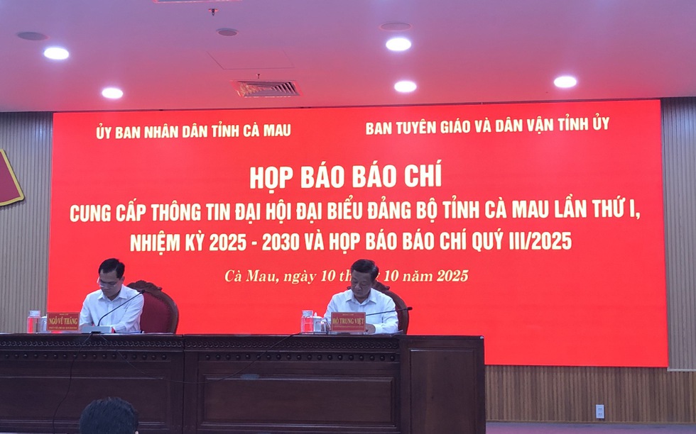 Đại hội đại biểu Đảng bộ tỉnh Cà Mau lần thứ I, nhiệm kỳ 2025 - 2030: “Đoàn kết - Dân chủ - Trách nhiệm - Đột phá - Phát triển”