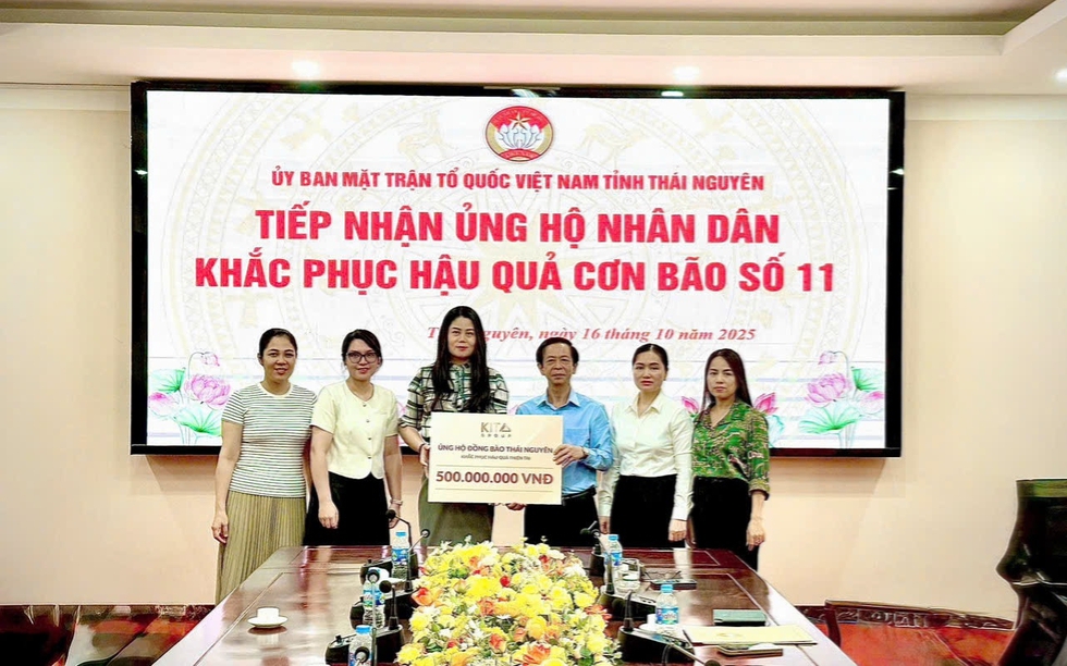 KITA Group trao 500 triệu đồng hỗ trợ đồng bào Thái Nguyên sau bão số 11