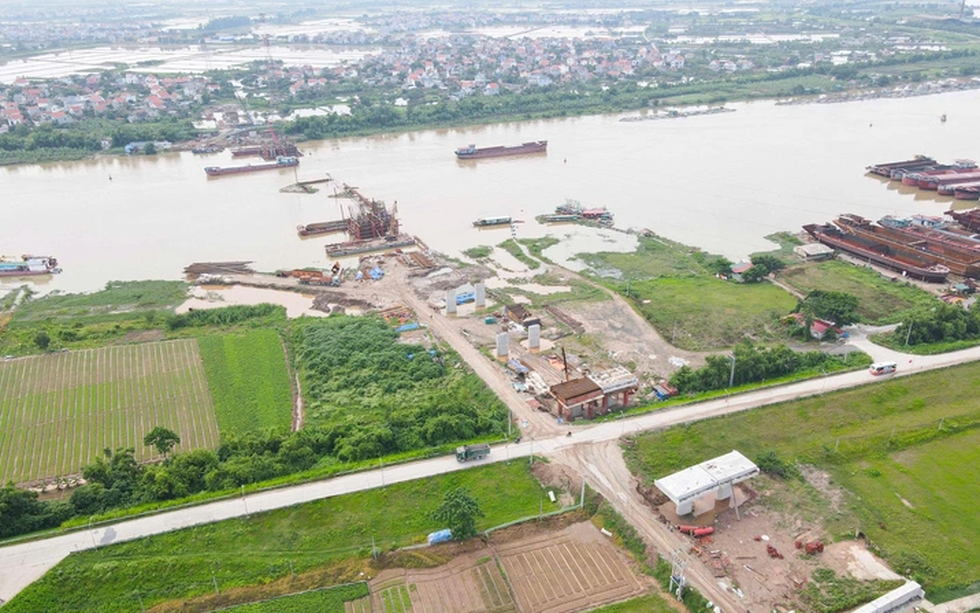 Cây cầu đầu tiên vượt sông Thái Bình, kết nối Bắc Ninh - Hải Phòng bị chậm tiến độ