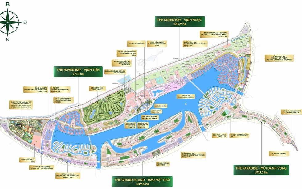 Tổng quan quy hoạch và cấu trúc 4 phân khu Vinhomes Green Paradise Cần Giờ