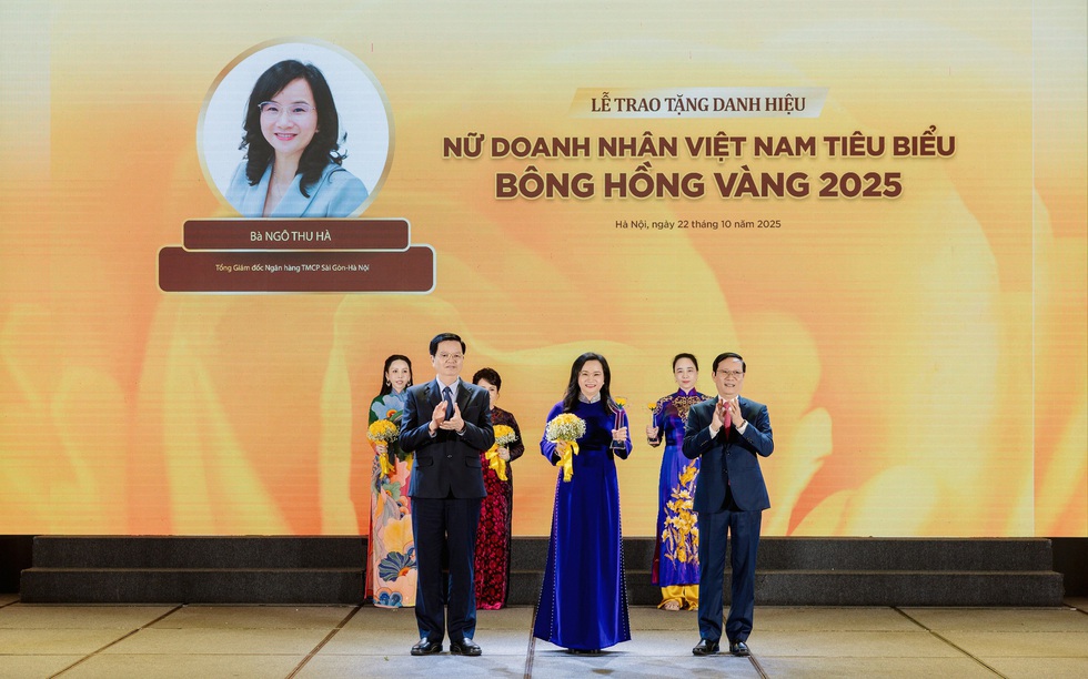 Tổng Giám đốc SHB Ngô Thu Hà được vinh danh “Nữ doanh nhân Việt Nam tiêu biểu - Bông hồng vàng” năm 2025