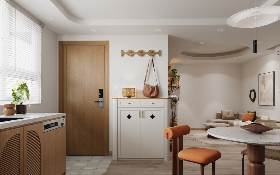 Hòa mình vào không gian tối giản và ấm cúng trong căn hộ 60m2 mang đậm phong cách Japandi thanh lịch