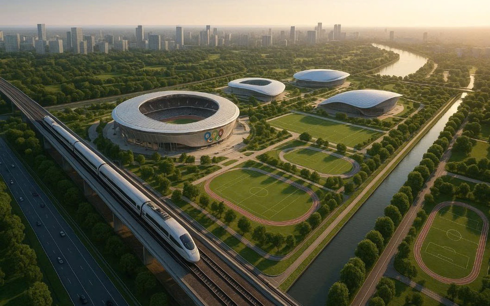 Việt Nam sắp có tổ hợp đô thị thể thao 4.560ha, nằm liền kề tuyến đường sắt cao tốc Bắc - Nam