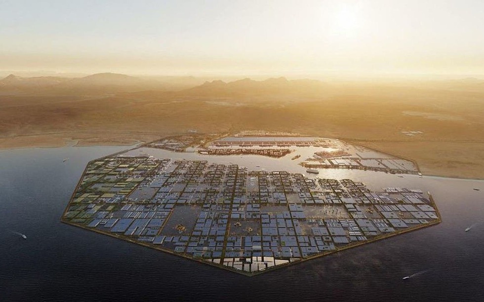 Tiến độ xây dựng siêu dự án dài 170km xuyên sa mạc, 100 năm mới lấp đầy 9 triệu cư dân