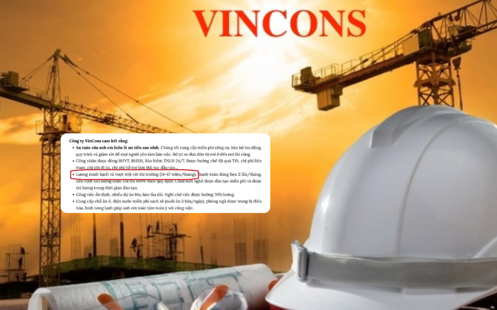 Công ty tổng thầu chủ lực của Vingroup ra thông báo chiêu mộ nhân lực, mức lương cực hấp dẫn