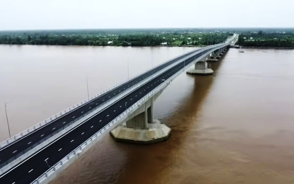 Chưa đầy 1 tháng nữa, chính thức thông xe cầu vượt sông 4.000 tỷ xóa bỏ toàn bộ các bến phà lâu đời, nối thông 2 tỉnh thành miền Tây
