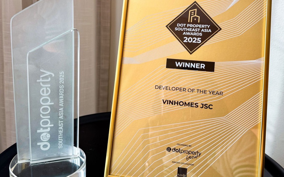 Vinhomes được vinh danh "Nhà phát triển bất động sản của năm" khu vực Đông Nam Á tại Dot Property Southeast Asia Awards 2025