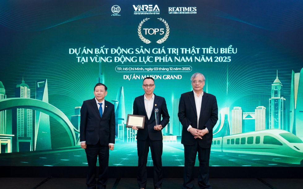 Maison Grand được vinh danh "Top 5 Dự án Bất động sản Giá trị Thật tiêu biểu tại Vùng Động lực phía Nam năm 2025"