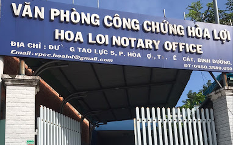 Thông tin văn phòng công chứng Hòa Lợi Bình Dương mới nhất