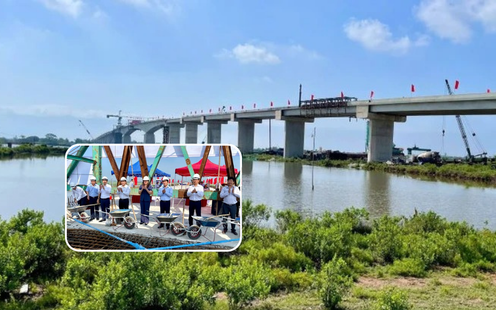 Hôm nay, chính thức hợp long cầu vượt trăm tỷ kết nối Nam Định - Ninh Bình