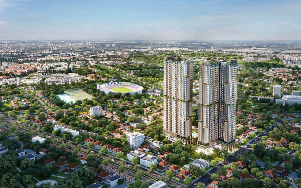 Tòa tháp đôi chọc trời cao nhất tỉnh giàu nhất Việt Nam sở hữu cầu kính trên không cao nhất cả nước, chịu được động đất cấp 7 và gió cấp 11