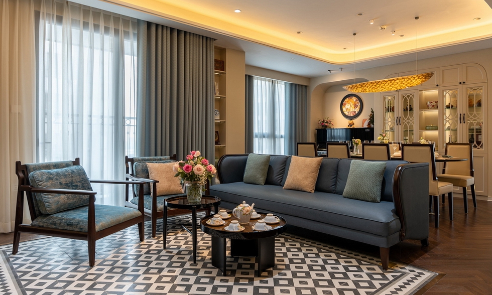 Căn hộ 270 m2 phong cách Á Đông cho ba thế hệ