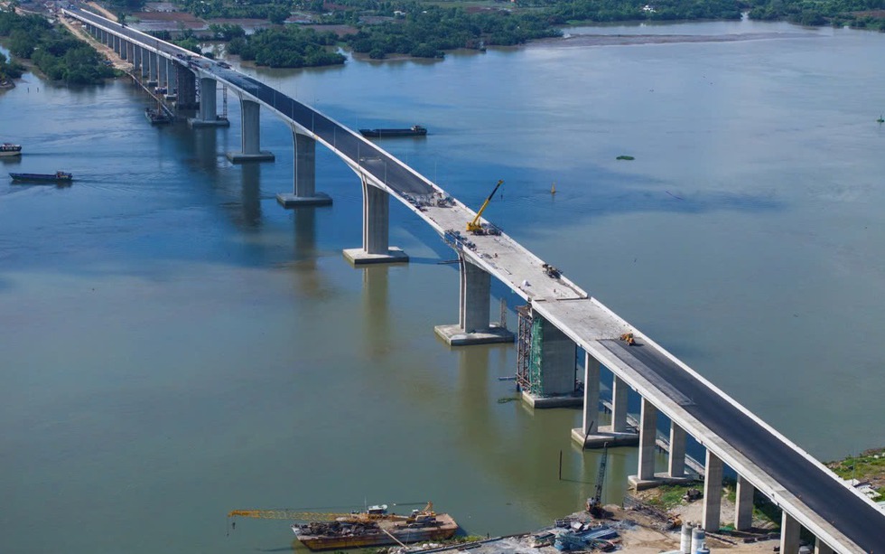 Phân luồng mới nhất của cây cầu nghìn tỷ đắt nhất, lớn nhất tuyến Vành đai 3