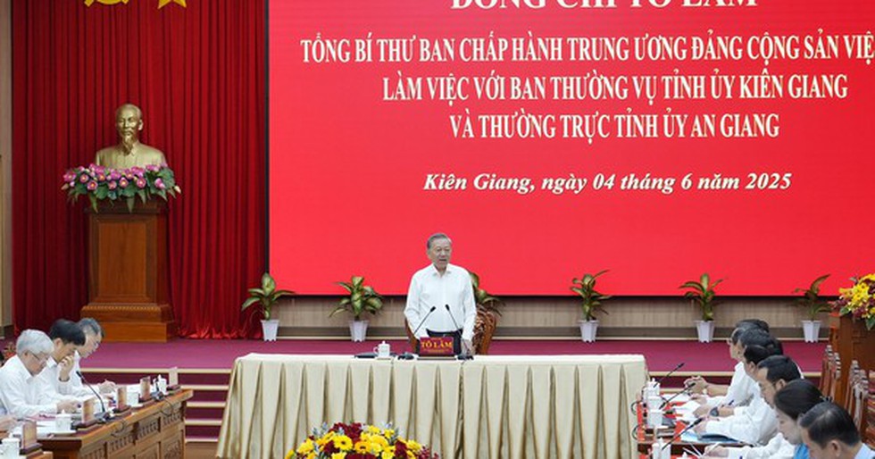 Tổng Bí thư Tô Lâm: Hợp nhất An Giang và Kiên Giang  mở ra cơ hội tái cấu trúc hệ thống hạ tầng vùng