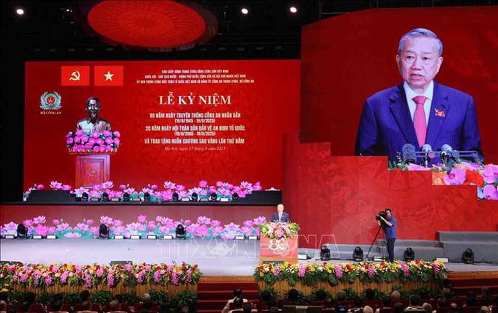 Diễn văn của Tổng Bí thư Tô Lâm tại Lễ kỷ niệm 80 năm Ngày truyền thống Công an nhân dân