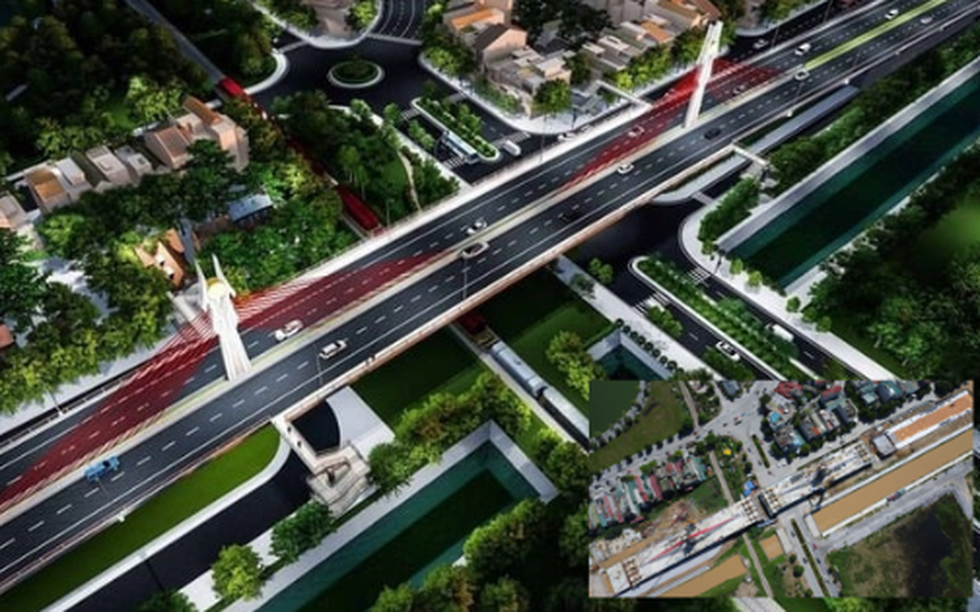 Cầu vượt đường sắt dài gần 300m tại tỉnh Thanh Hóa sắp hợp long