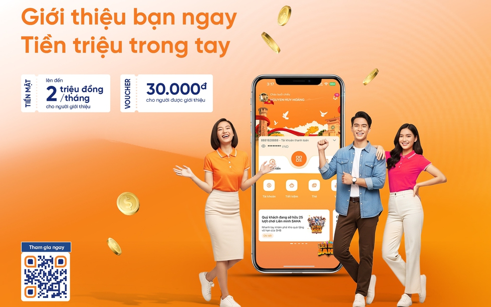 "Giới thiệu bạn ngay - Tiền triệu trong tay" với SHB SAHA