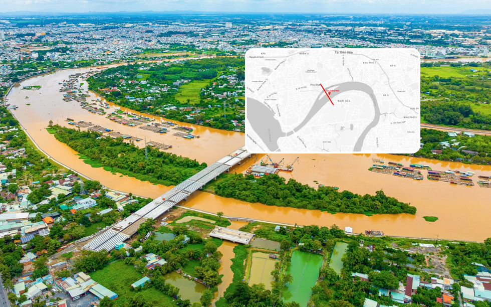 Đẩy nhanh tiến độ cây cầu hơn nghìn tỷ kết nối trung tâm tỉnh Đồng Nai với siêu dự án 72.000 tỷ
