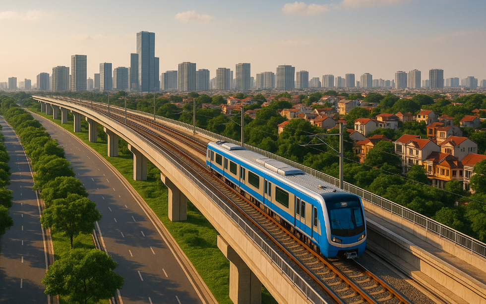 Đề xuất mới nhất về tuyến đường sắt vành đai phía Đông Thủ đô dài 59km