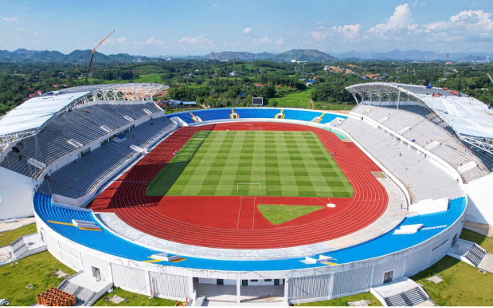 Sân vận động đạt chuẩn quốc tế sức chứa 22.000 chỗ ngồi hiện đại nhất khu vực trung du, miền núi phía Bắc vừa đạt cột mốc quan trọng
