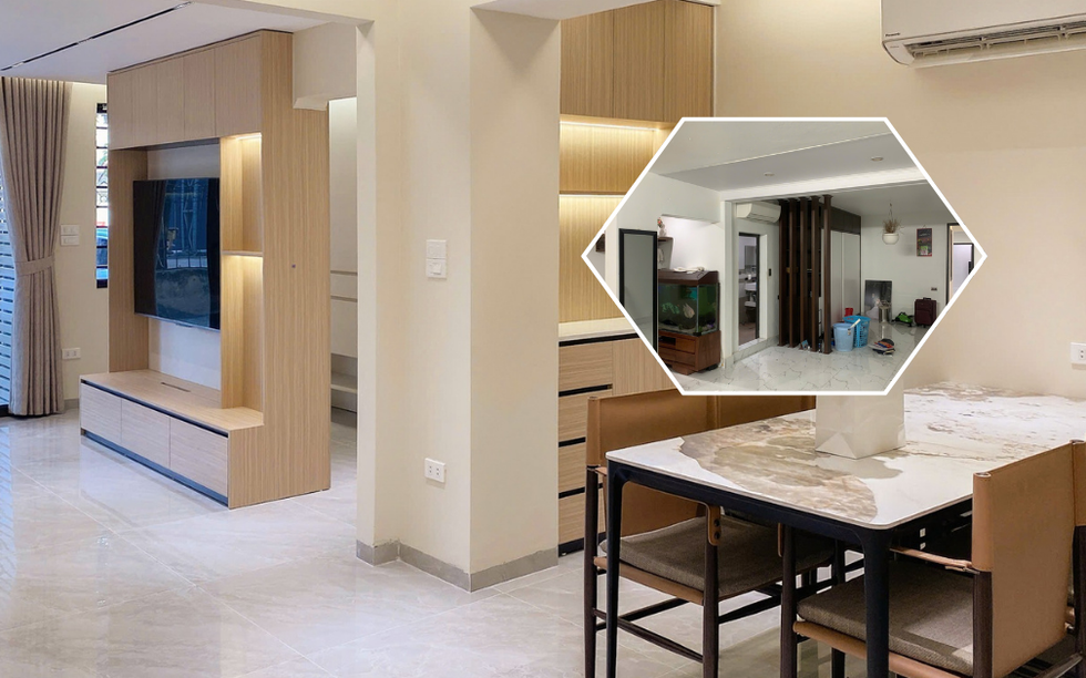 Hồi sinh căn hộ cũ 110m2 thành tổ ấm 3 phòng ngủ tiện nghi ấm cúng với 800 triệu đồng