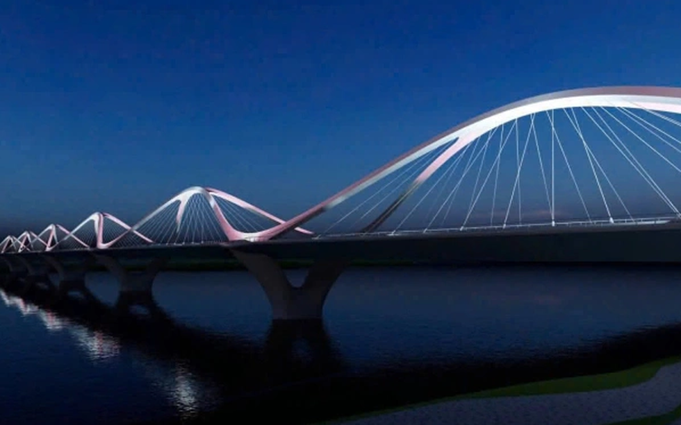 Siêu cầu 16.000 tỷ mang tên danh tướng huyền thoại bắc qua dòng sông biểu tượng của Thủ đô: Đại công trường tấp nập, sẽ đi vào hoạt động trong năm sau