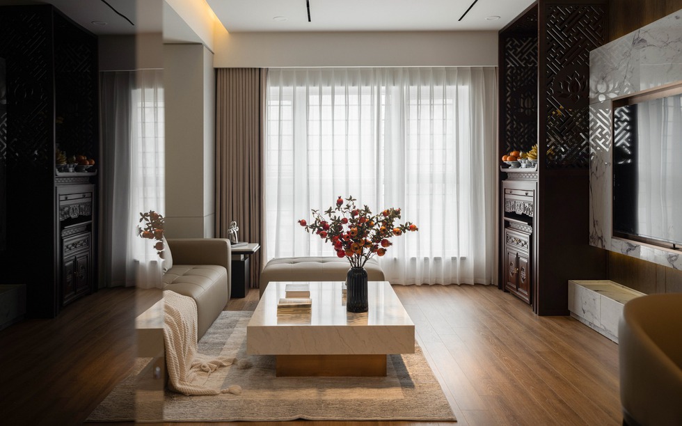 Một căn hộ rộng giữa Hà Nội đắt đỏ được gia chủ chịu chi làm nội thất đẹp mắt