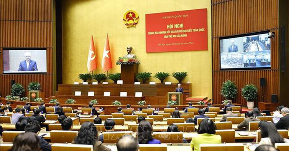 Chủ tịch Quốc hội chủ trì Hội nghị thông báo nhanh kết quả Đại hội XIV của Đảng