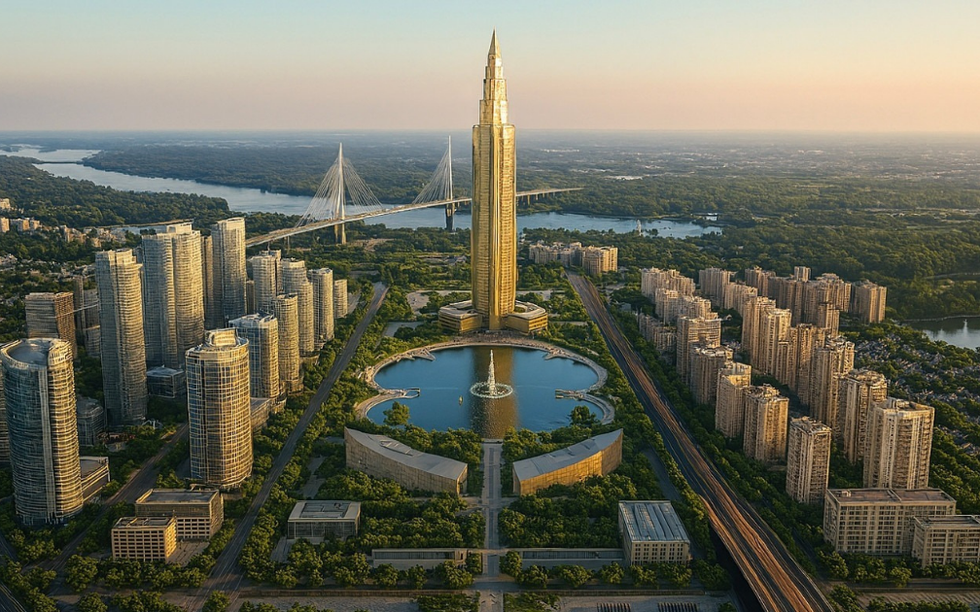 Việt Nam sắp có siêu tháp chọc trời 108 tầng: Công trình biểu tượng của đại dự án 4,2 tỷ USD, sát sườn cầu dây văng thép dài nhất cả nước