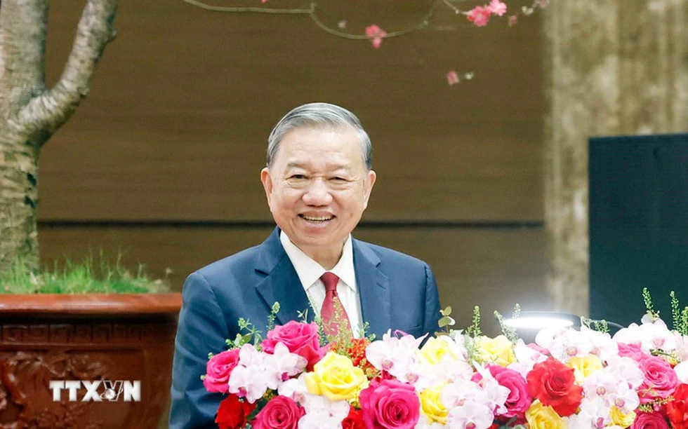 Tổng Bí thư Tô Lâm thăm, chúc Tết Đảng bộ, chính quyền, nhân dân Thủ đô Hà Nội