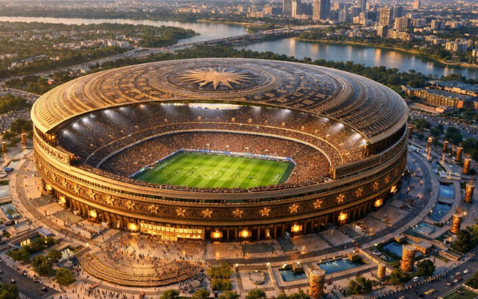 Bắt đầu thi công sân vận động lớn nhất thế giới 135.000 chỗ ngồi sức chứa gấp 3 lần sân Mỹ Đình