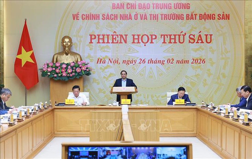 Thủ tướng chủ trì phiên họp thứ 6 của Ban Chỉ đạo Trung ương về chính sách nhà ở