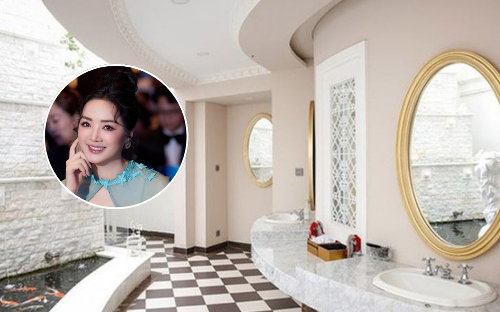 Biệt thự 1.000m2 dát vàng như cung điện xưa với thiết kế châu Âu phòng khách có thể chứa đến 200 người: Chủ nhân từng là 'bóng hồng' của tập đoàn lớn