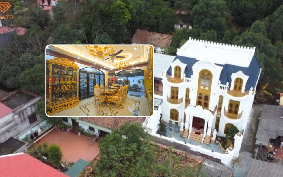 Biệt thự dát vàng sở hữu kiến trúc đặc biệt giữa làng quê: Nội thất từ gỗ quý được chạm khắc tinh xảo, bên trong như cung điện thu nhỏ