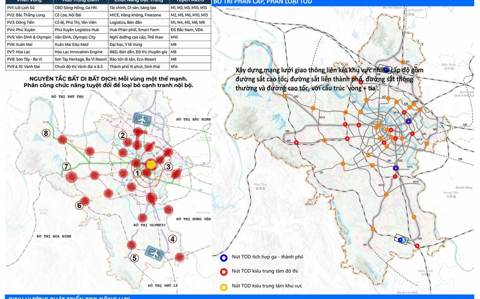 Hà Nội sẽ hình thành 3 - 5 đô thị TOD theo mô hình “đô thị 15 phút”
